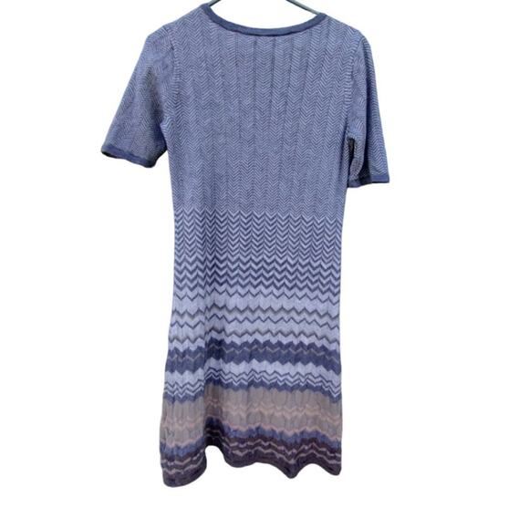 Pendleton Mission Stripe 100% Merino Wool Short Sleeves Knit Sweater Dress M - Picture 9 of 13